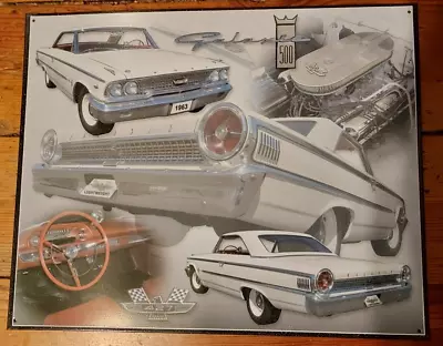 Ford Galaxie 500 Sign 1963 427 Metal Vintage Sign Of The Times Advertising Tin • $18.95