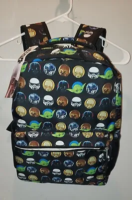 Disney Star Wars Character Faces Backpack~new~darth Chewy R2d2 C3po Yoda Trooper • $27.99