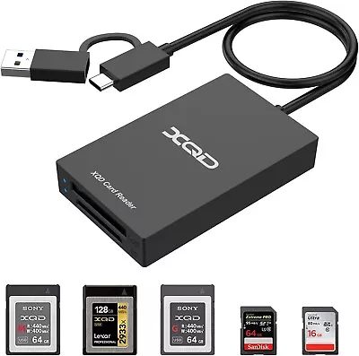 XQD SD Card Reader USB 3.0 High-Speed Dual Slots XQD SD Memory Card Reader • £21.99