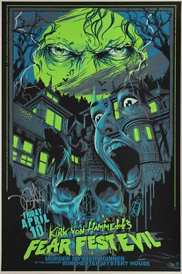 Rare Kirk Hammett Metallica Autographed Limited 4/10/2015 Fear Fest Evil Poster • $399.99