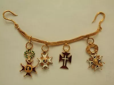 Vatican Portugal Spain Order Miniature Chain. All In Gold. Rare!! Vf+  • $651.06