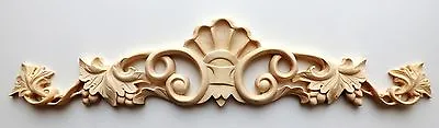 19 W X 4-1/4 H X 5/8 TH Hand Carved Red Oak Wood Grape Applique Onlay Corbel • $29