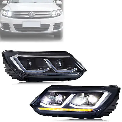 LED Headlights For Volkswagen VW Tiguan 2013-2017 1st Gen Sequential Front Lamps • $629.99