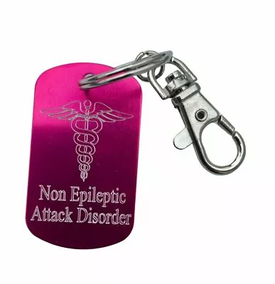 Non Epileptic Attack Disorder SOS Medical Alert Army Style Tag On Keyring • £4.99