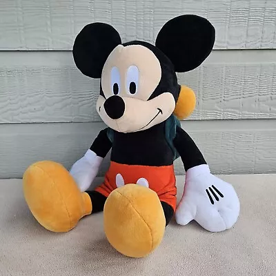 Disney The Big One Mickey Mouse Large Plush Green Adventure Awaits Backpack 18  • $9.99