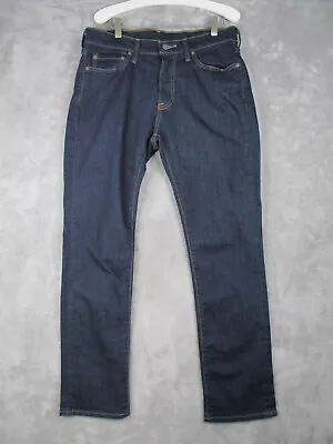 Abercrombie Fitch Mens Jeans Kennan Straight Stretch Dark Blue Denim Size 32x30 • $20