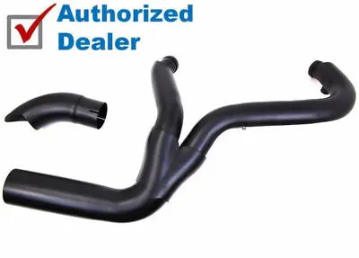 Black High Output 2 Into 1 Exhaust Pipe Header Harley Touring Bagger 2007-2016 • $439.95