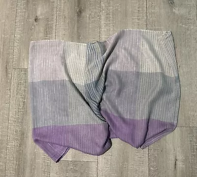 J Jill Infiniti Scarf Gray Purple Striped 67  Long X 21  Wide 100% Rayon • $10