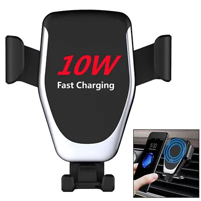 $11.59 • Buy Qi Wireless Car Charger Dock Air Vent Mount Gravity Holder For Mobile Phone 10W 