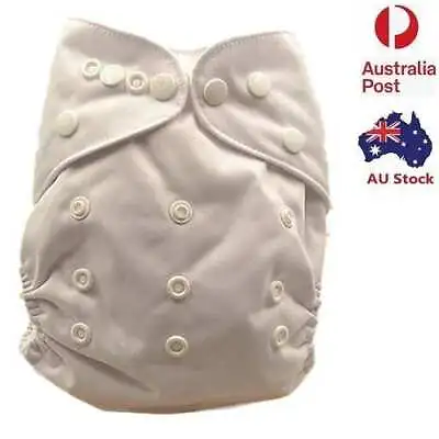 Washable Baby Infant Pure White Color Modern Cloth Nappy Diaper Covers (P11) • $8.99