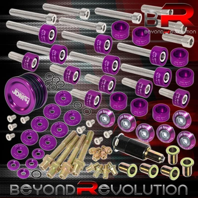 $129.99 • Buy For Honda B16 B18 Cup/Header/Cam Cap/M8 Hex Fender/Valve Washers Kit Purple