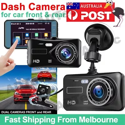 $46.95 • Buy 4  Car Dash Camera Touch Night Vision Video DVR Recorder Front And Rear Dual Cam