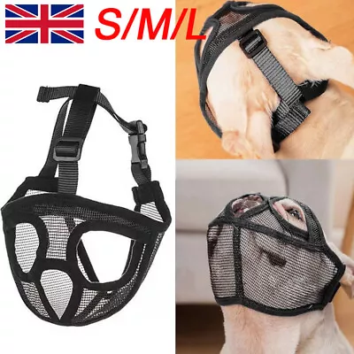 Dog Muzzle For French Bulldog Short Nosed Breed Dogs Mesh Anti Biting Mask F&F • £7.99