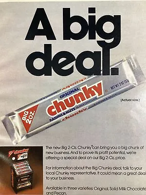 Chunky Candy Print Ad Original Vintage 1981 Rare VHTF Big Clark Bar Display PA • $19.46