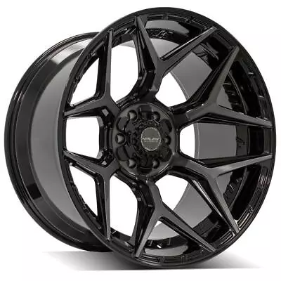 6 Lug 4Play 4P06 22x12 Gloss Black Rim Fit RAM Jeep Chevy GMC Ford • $550