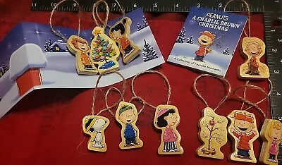 Lot Of 10 Vintage Look Wooden Peanuts Christmas Ornaments • $17.50