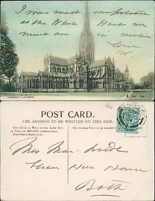 Salisbury Cathedral 1904 SOTN Cancel J Welch 944 • £4.60