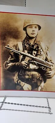 Fallschimjager/ Luftwaffe/ Paratrooper/mp40 Formal Portrait 8x10. Full Gear. 3 • $9