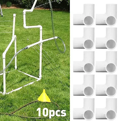 £8.98 • Buy 10/20PCS 20mm PVC Three-Dimensional Water Pipe Right-Angle Rack Fittings 3 Way