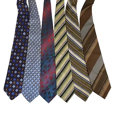 $19.97 • Buy Vintage Lot Of 6 Mens Necktie Suit Fashion Accessory Nordstrom Striped Geometric