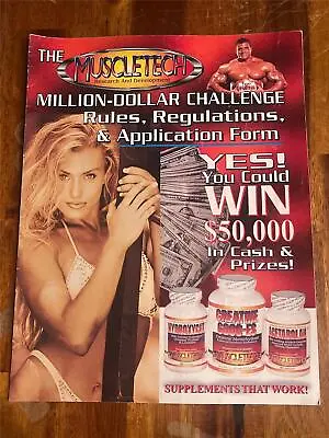 MuscleTech MILLION-DOLLAR CHALLENGE Bodybuilding Muscle Supplement Booklet 1997 • $11.50