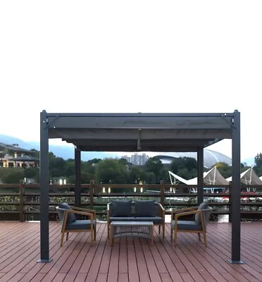 Aluminium Garden Pergola Gazebo Shelter • £1250