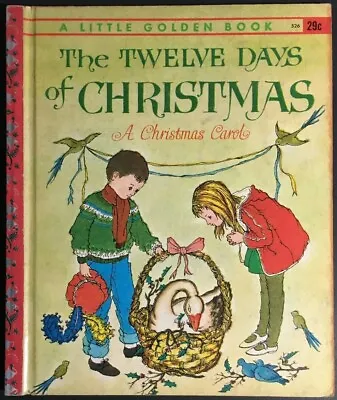 The Twelve Days Of Christmas A Christmas Carol Little Golden Book RED BINDING • $12.11