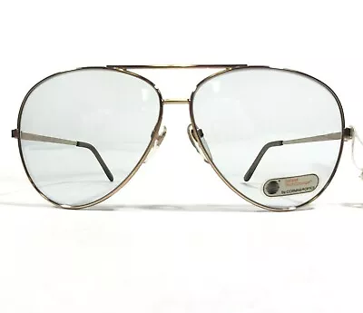 Vintage Serengeti Sunglasses Simba 5091S Large Gold W Blue Lenses 62-12-130 • $119.99