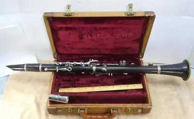 Vtg ANDRE CHABOT Clarinet W/ BUFFET CRAMPON Mouthpiece And Case Instrument Ebony • $89.96