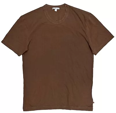 James Perse Men's Brown Short Sleeve Crewneck T-Shirt • $28.65