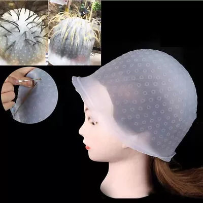 £5.99 • Buy Professional Reusable Hair Colouring Highlighting Dye Cap And Hook Frosting Tip