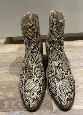 Mango Snakeskin Ankle Boots • £20