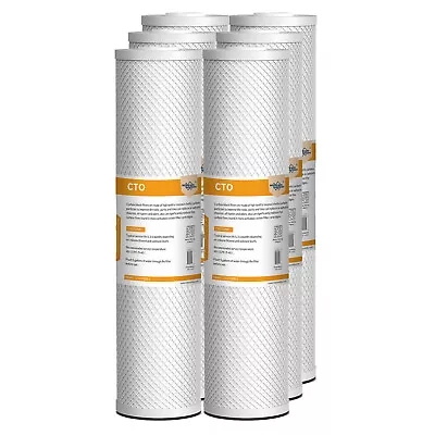 2-6PK 5 Micron 20x4.5  Big Blue Carbon Block Water Filter Cartridges Whole House • $244.43