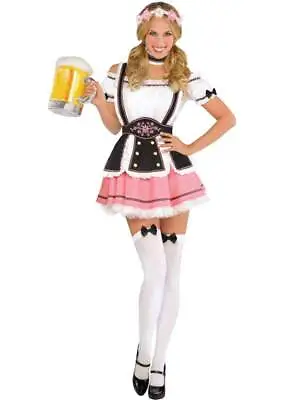 Ladies Bavarian Beer Wench Oktoberfest Costume German Fancy Dress Size 8 - 20 • £33.99
