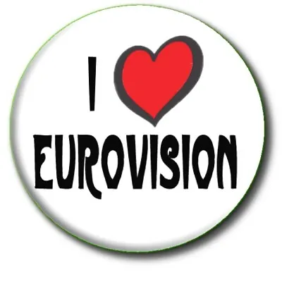 £2.99 • Buy I Love (heart)  Eurovision Song Contest Party  Large 55mm Badge