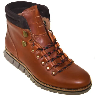 Cole Haan Men's ZeroGrand Waterproof Hiker Boot British Tan Style C30405 • $74.99