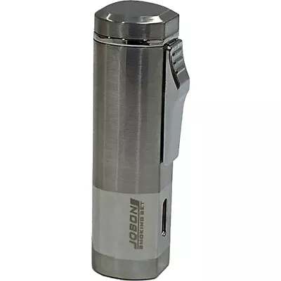 $39.99 • Buy Jobon Triple Jet Torch Flame Cigar Lighter Silver Refillable Windproof 