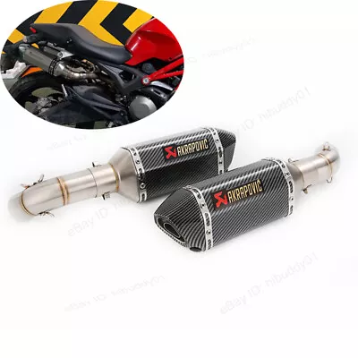 For Ducati Monster 696 695 796 795 1100 Exhaust Tips Dual-outlet Muffler Pipe • $194.66