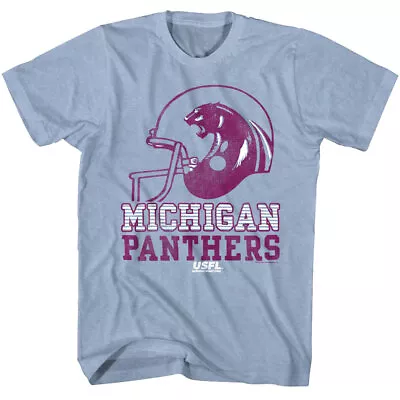 USFL Michigan Panthers Football Men's T-Shirt Pontiac American Football League T • $23.99