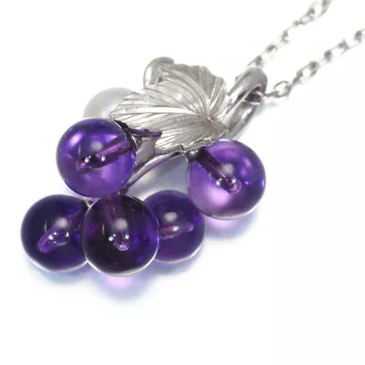 Auth MIKIMOTO Necklace Amethyst Akoya Pearl 5.5mm Grapes 18K 750 White Gold • $452.89