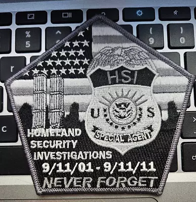 US HSI Homeland Patch Federal 9/11 Pentagon New York NYC NYPD DC MD VA FBI USSS • $8