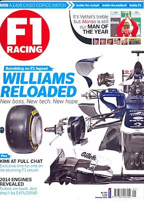 F1 RACING MAGAZINE - JANUARY 2013  - Williams Reloaded - Excellent Condition • £2.75