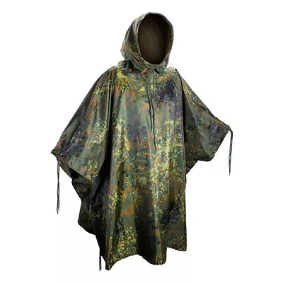 MIL-TEC Ripstop Wet Weather Flecktarn Poncho (10630021) • $43.95