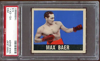 $99 • Buy 1948 LEAF BOXING MAX BAER #93 PSA 4.5 Not 4 Centrered