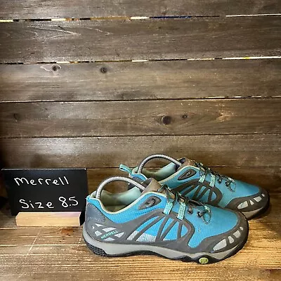 Womens Merrell Proterra Vim Blue Trail Running Hiking Shoes Sneaker Size 8.5 M • $34.99