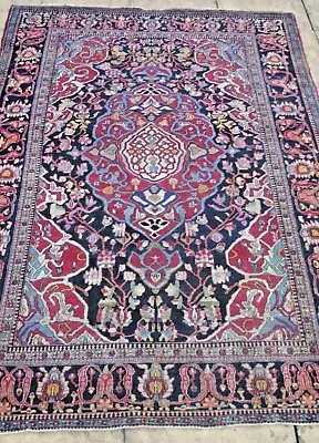 Antique Persiann Isfahann Hand Knotted Wool Rug 205 X 140  • £699