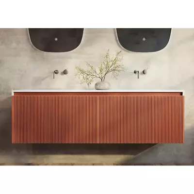 Rimini Wall Hung Bathroom Vanity 1500mm PotterÇ?s Clay • $4487.95