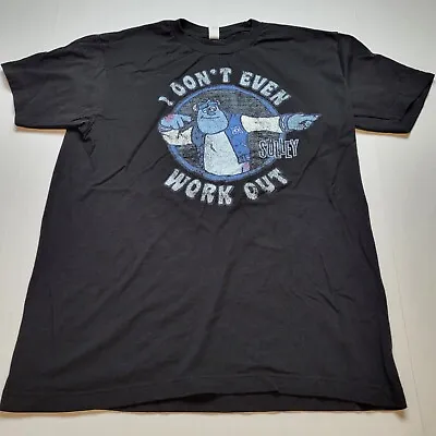 Monsters Inc. Sulley T-Shirt Mens L High School Black Tee Varsity S78 • $4.80