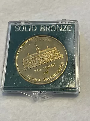 Mount  Vernon GEORGE WASHINGTON Solid Bronze Commemorative Coin • $10