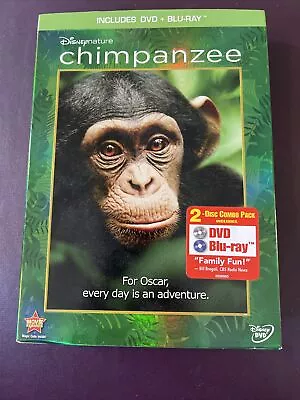 Chimpanzee Disney Nature (Blu-ray/DVD 2012 2Disc Set) Sealed W/ SLIP COVER • $13.99